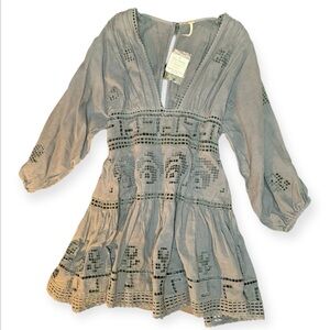 Free People Tea Time Embroidered Dress